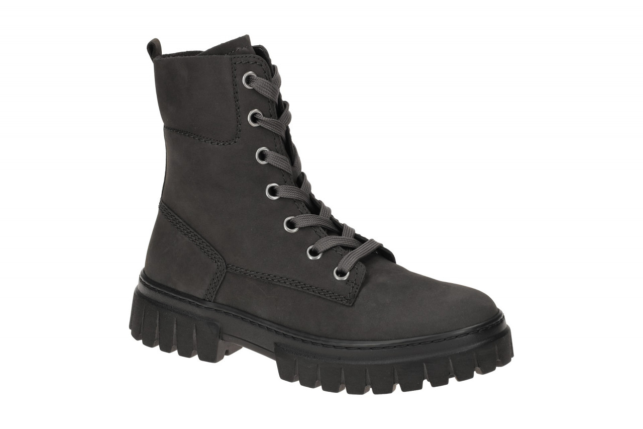 Gabor 72.525 Damen Stiefeletten Grau Pepper Bequeme Lace Up Boots