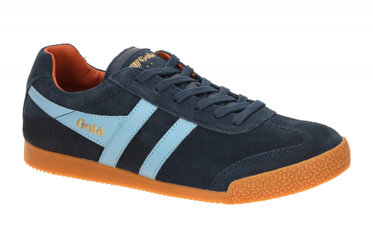 Gola CMA192HE Harrier Herren Sneakers Blau Echtleder rund Gummisohle