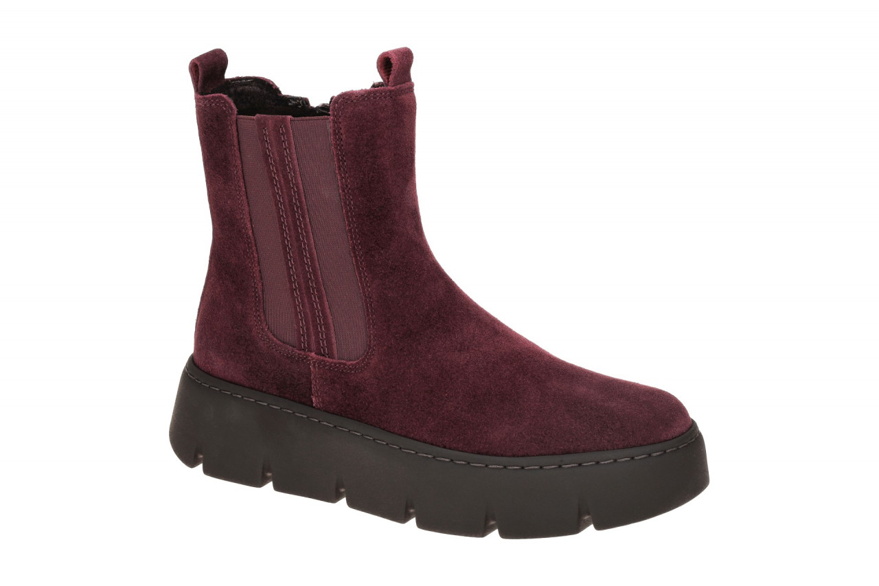 Gabor 73.743.15 Plateau Stiefeletten in Rot mulberry - Bequeme Damen Boots