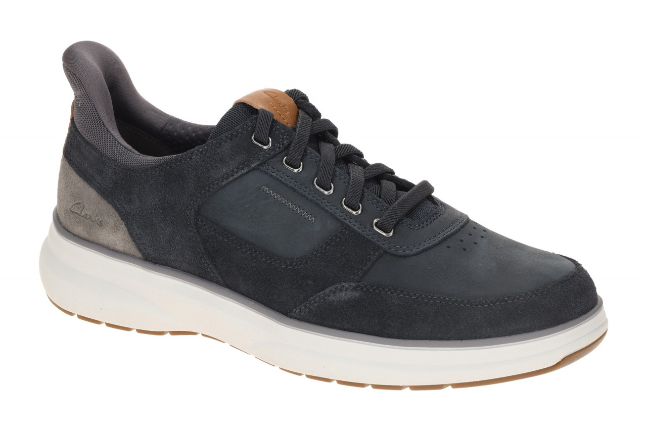 Clarks 26184420 7 Mullan Easy Herren Slipper Navy Blau Fu?bett CONTOUR CUSHION