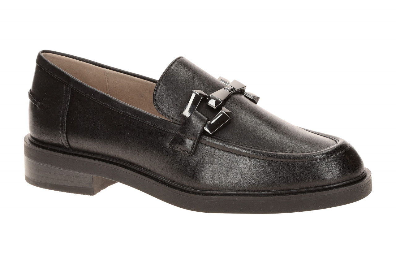 CAPRICE 24200 elegante Slipper Schwarz Halbschuhe Loafer Fu?bett aus Echtleder