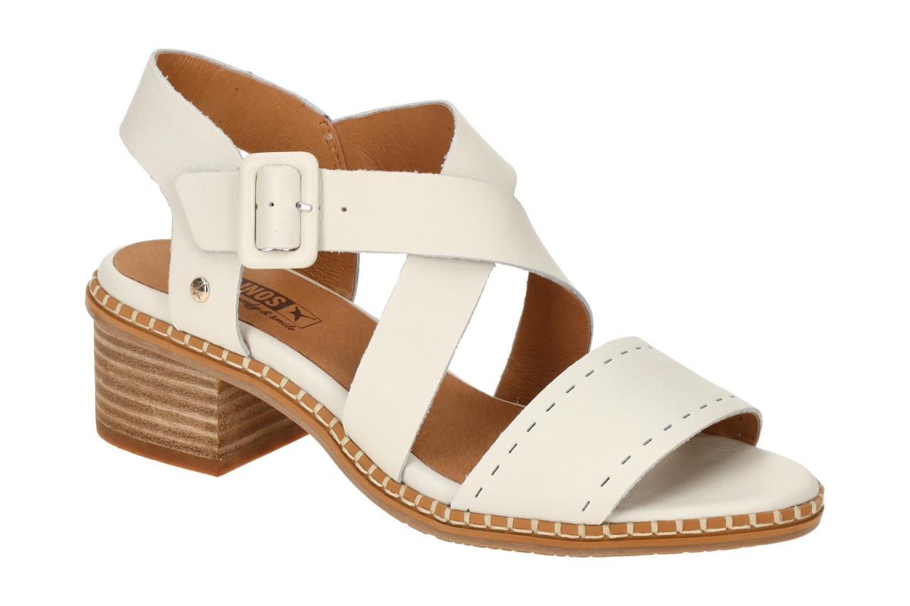Pikolinos W3H-1892 nata Damen Sandalette wei? Kreuzriemchen - Blockabsatz 4cm