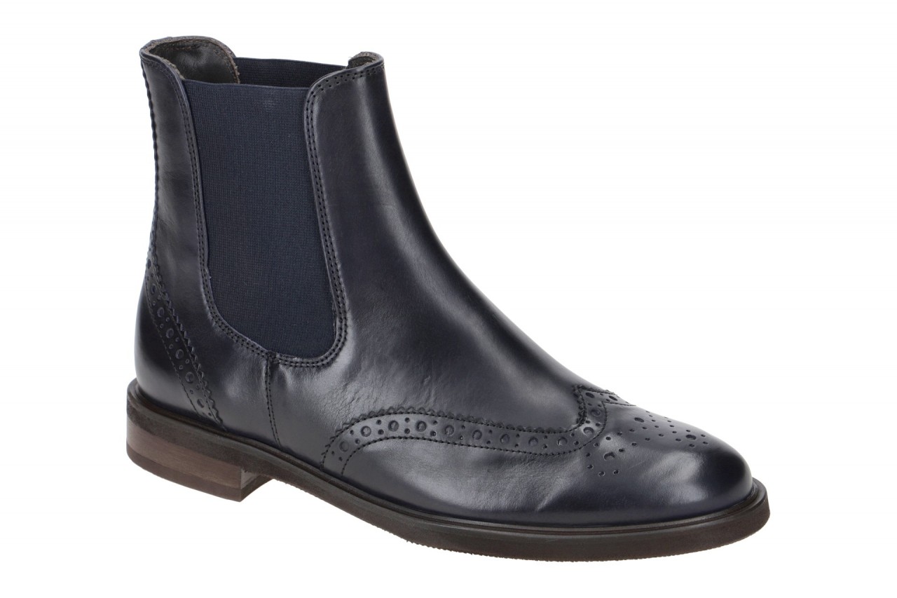 Paul Green Damen Stiefeletten 8070-030 Blau ocean Chelsea Boots elegante Brog...