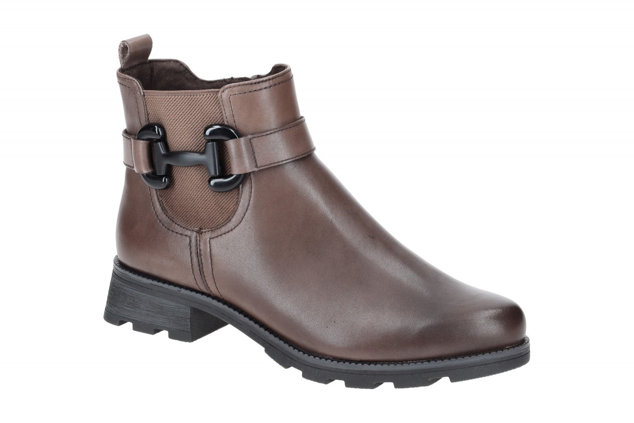 CAPRICE 25428 Damen Stiefeletten Taupe Nappaleder Flauschiges Innenfutter Rei...