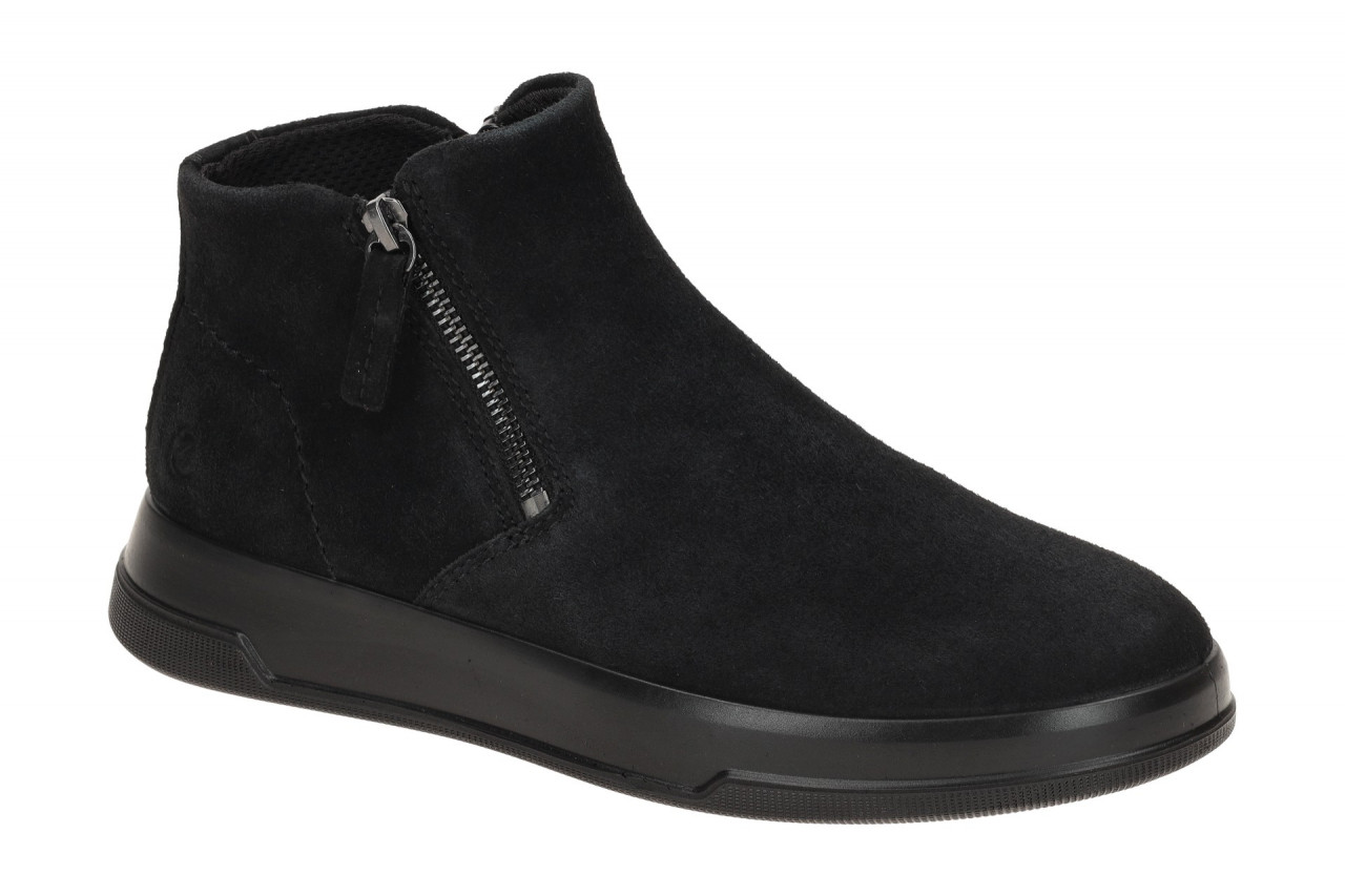 Ecco 223823 MOVE WOMEN ZIP BOOTIE Damen Stiefeletten Schwarz bequeme Schlupf ...