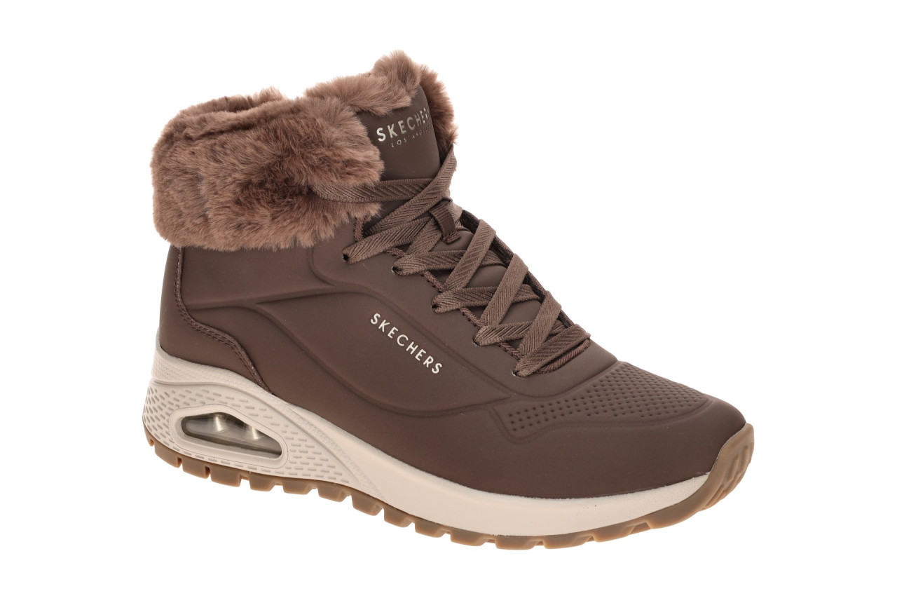 Skechers 190285 CHOC Uno_Rugged_D Damenschuhe in Braun mit Kunstfell-Futter