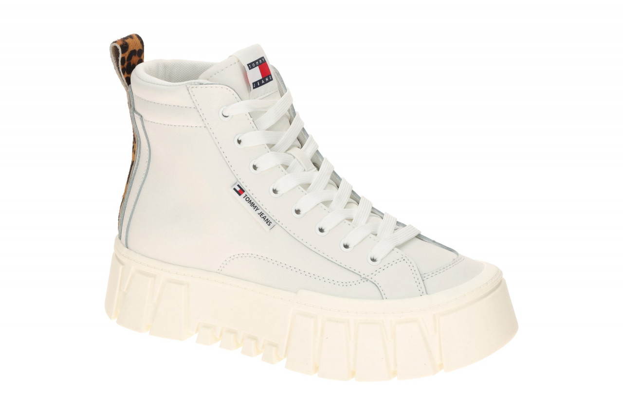 Tommy Hilfiger VULC FLATFORM LEOPARD EN02858 YBL offwhite - sportliche Stiefe...