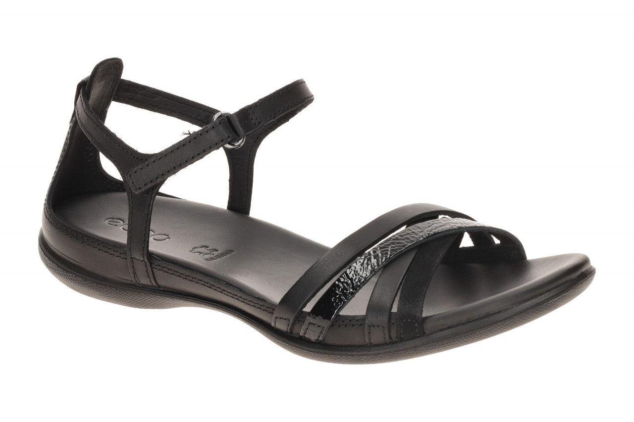 Ecco 244243 Flash X-Strap Damen Sandalette Schwarz - Black / Black mit Echtle...