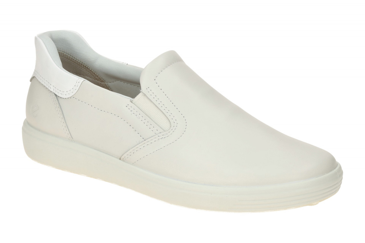 Ecco 470853 SOFT 7 LADIES Slip On Sneaker Wei? Lackleder G+H Weite