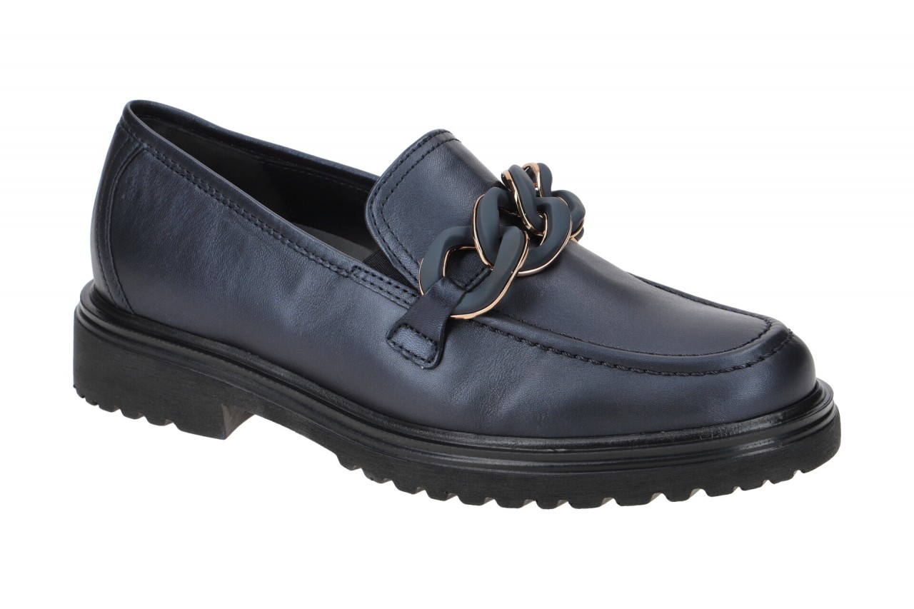 Gabor 72.554.66 Damen Slipper blau Ocean Echtleder PU-Sohle 1,5cm Blockabsatz