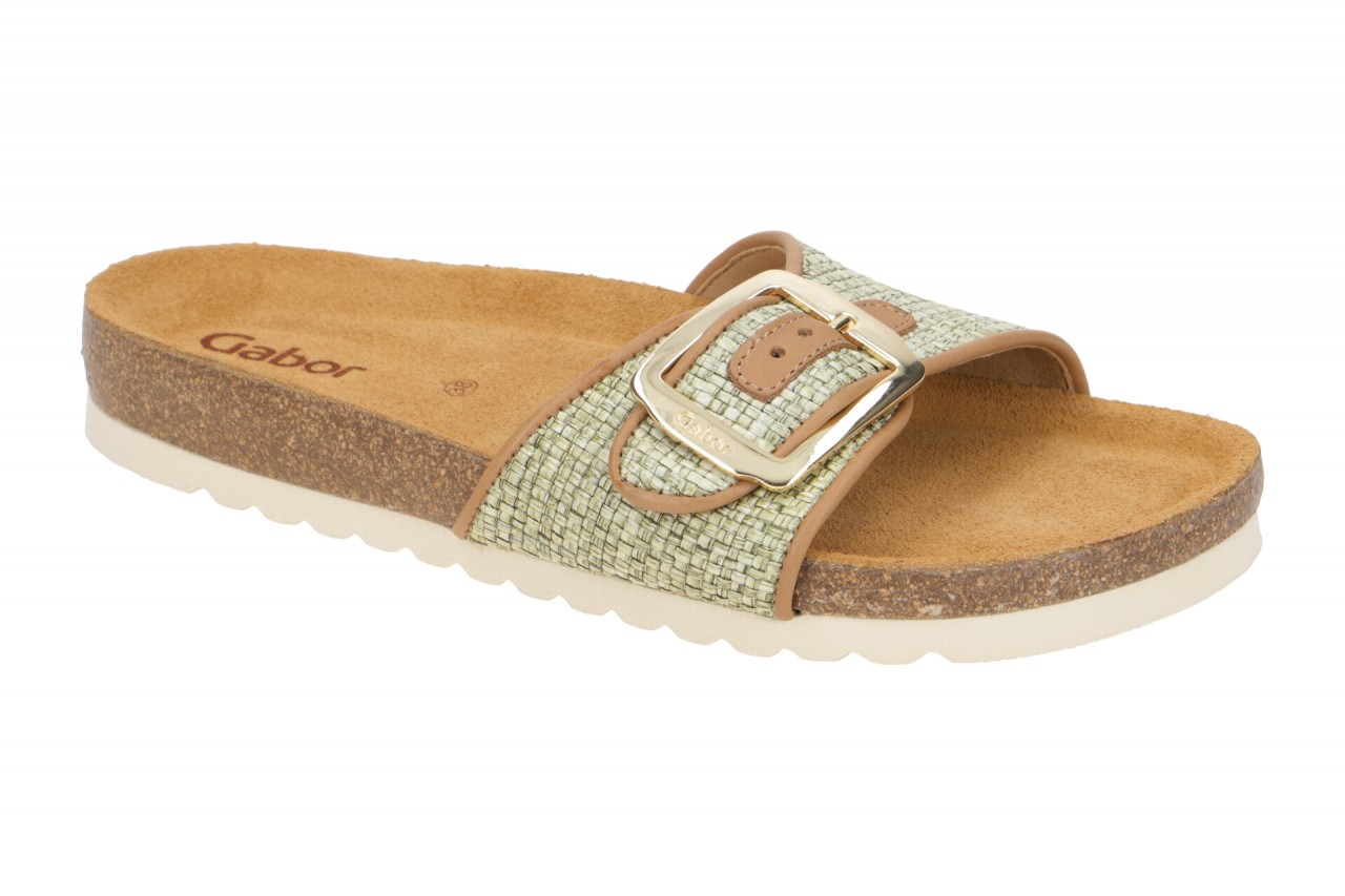 Gabor 83.031.49 gr?n - bequeme Pantolette f?r Damen
