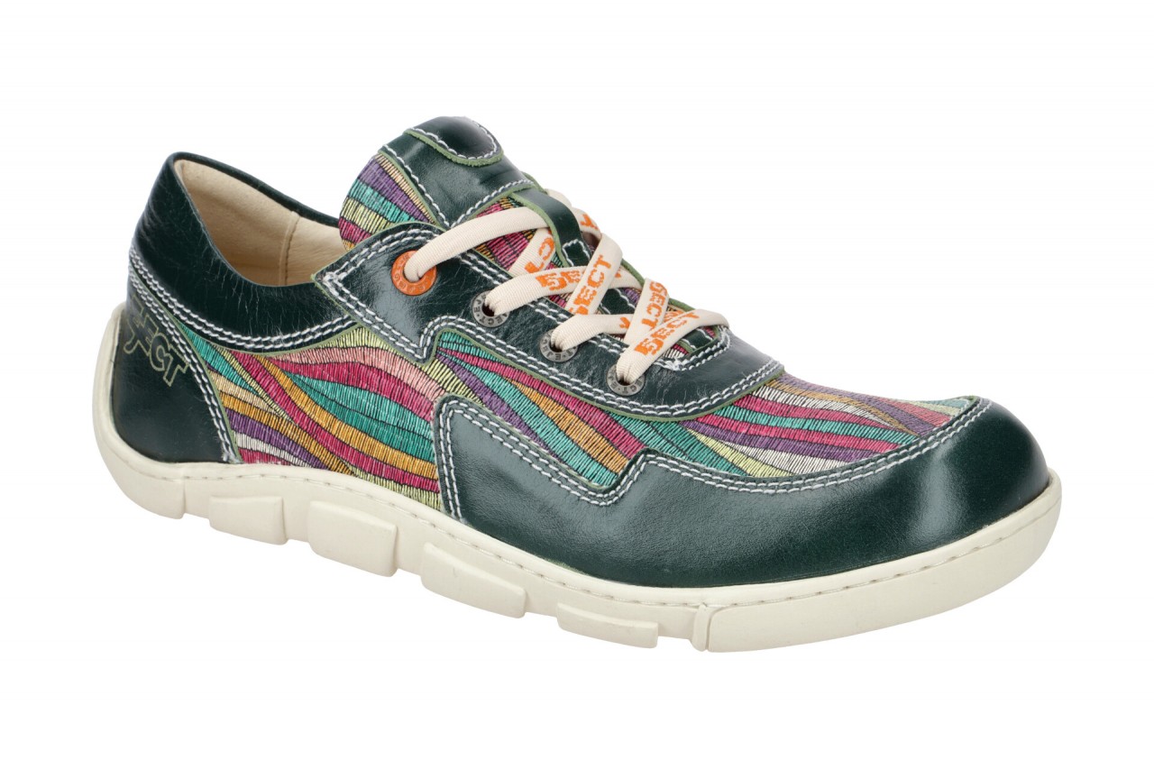 Eject 21320.001 FLIGHT Damen Halbschuhe Gr?n Multi Streifenmuster Echtleder