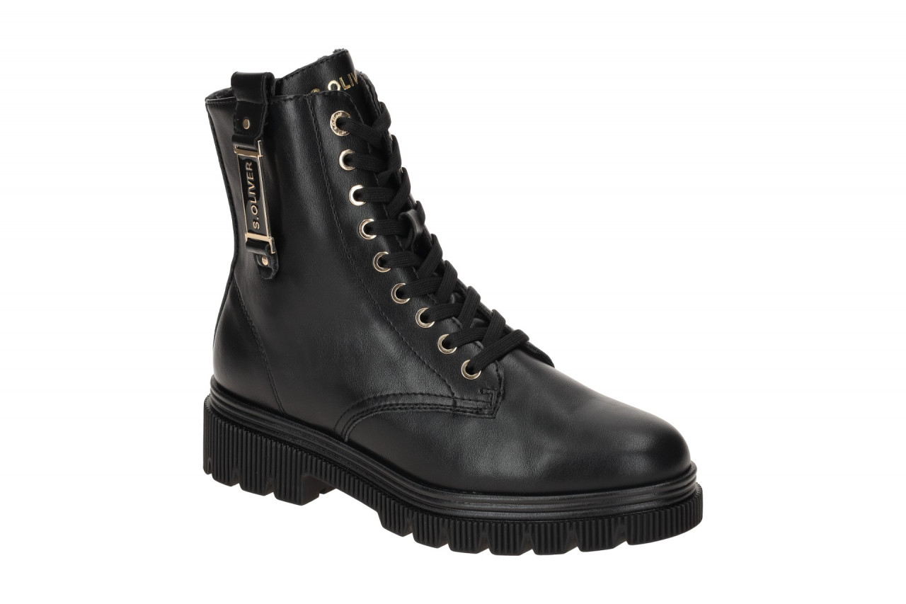 S. Oliver Damen Stiefeletten 5-25262 Schwarz Lace up Boots, SOFT FOAM Fu?bett