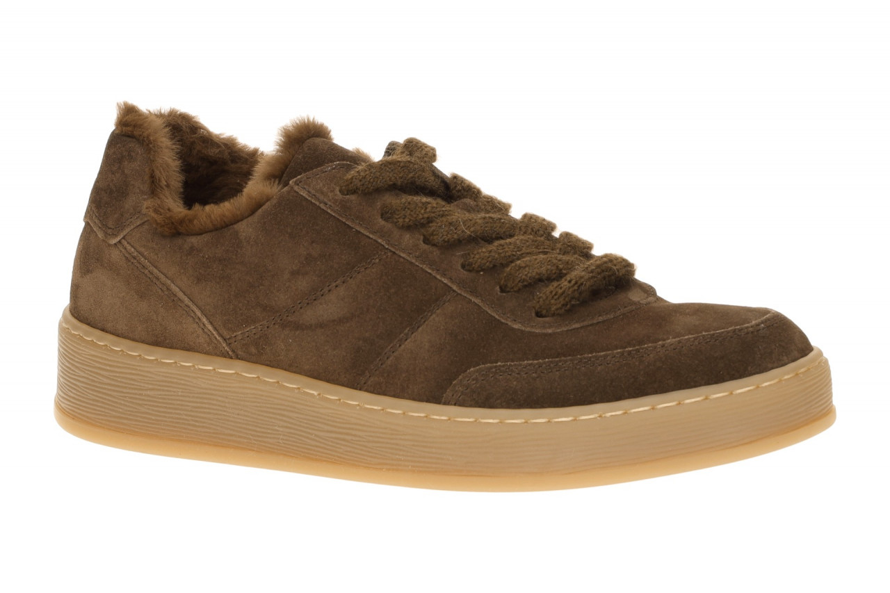 Gabor 6018.02.005 Damen Sneaker Braun cacao Plateau flach Gummisohle