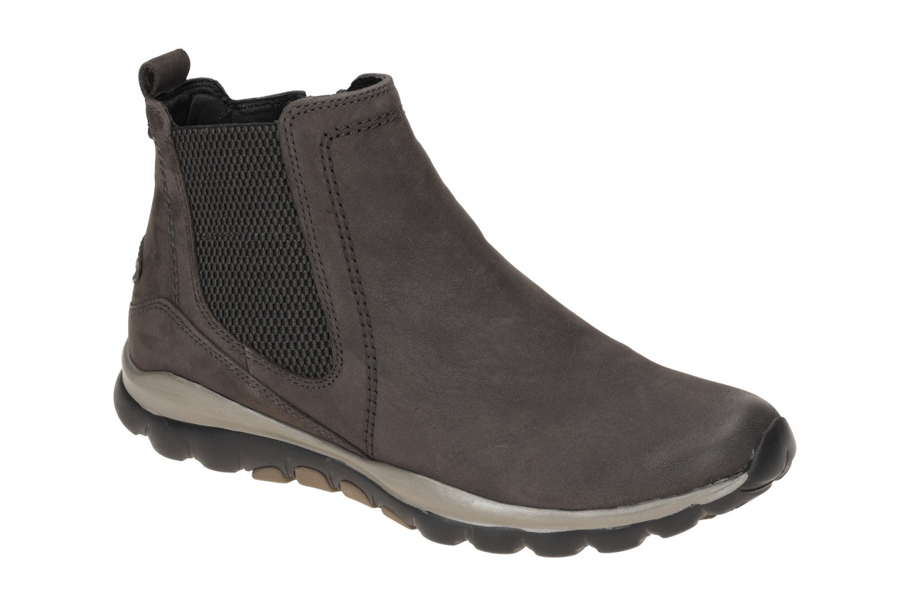 Gabor 56.860.39 Damen Stiefeletten ROLLINGSOFT Dark-Grey Bequeme Chelsea-Stiefel