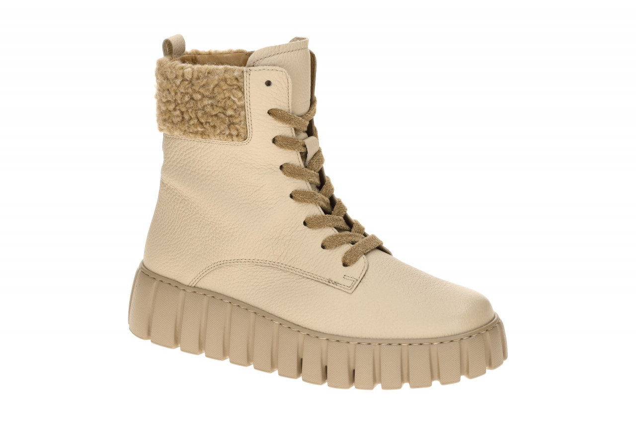 Gabor 76.786 Damen Stiefeletten Beige Camel Wedge Keilabsatz Comfort