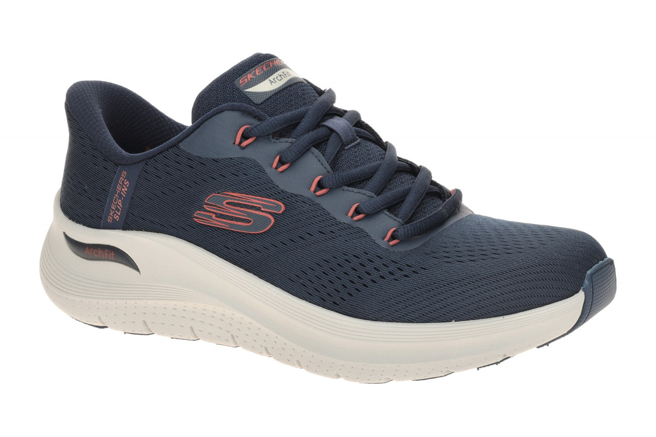 Skechers 232712 NVRD Herren Sneaker blau/rot Air Cooled Arch Fit - VEGAN, Mas...