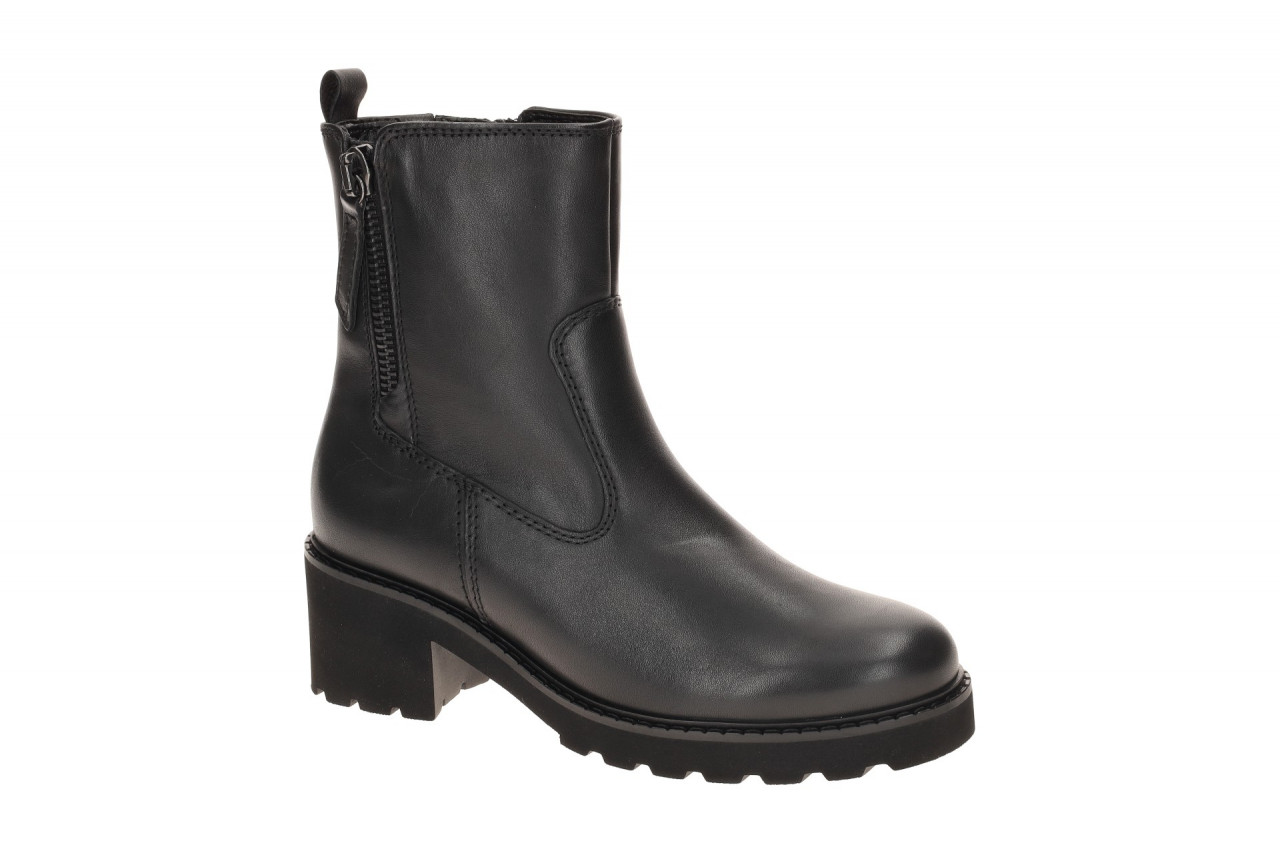 Gabor 76.631 Damen Stiefeletten Schwarz Echtleder Blockabsatz
