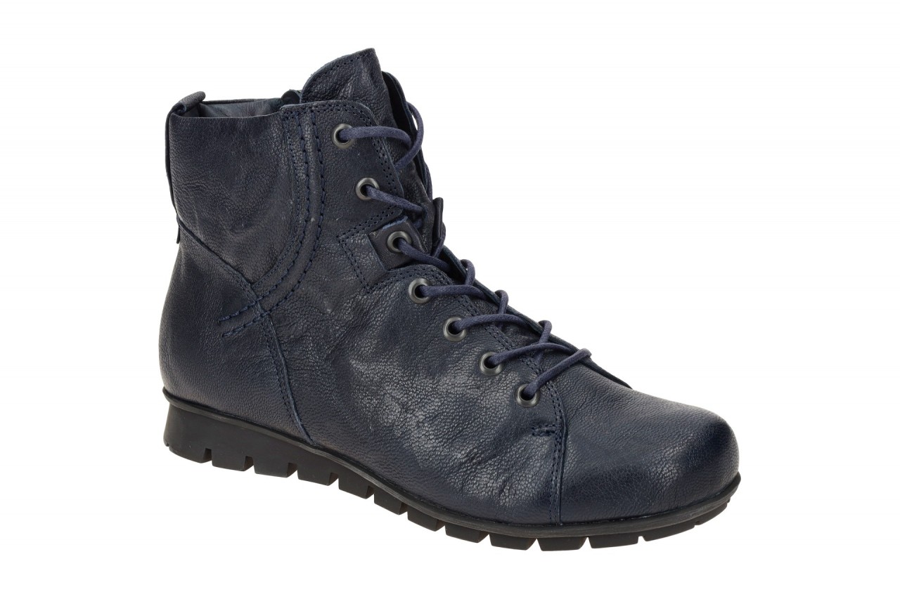 Think Damen Stiefeletten 3-000095-8000 MENSCHA navy Echtleder & Loden Fu?bett