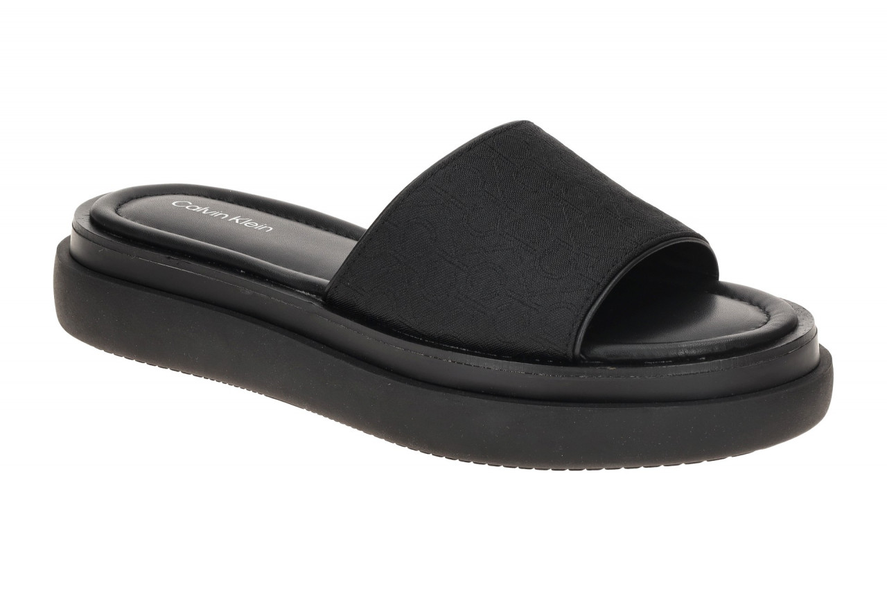 Calvin Klein FLATFORM SLIDE HW02461 BEH schwarz - elegante Pantolette f?r Damen