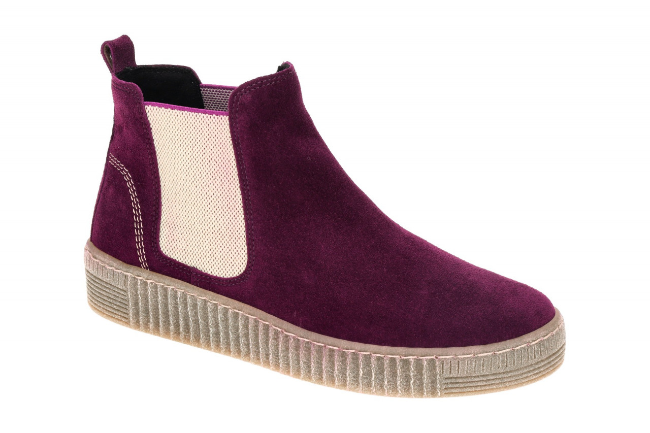 Gabor 53.731.30 Damen Stiefeletten Lila Chelsea-Boots bequem