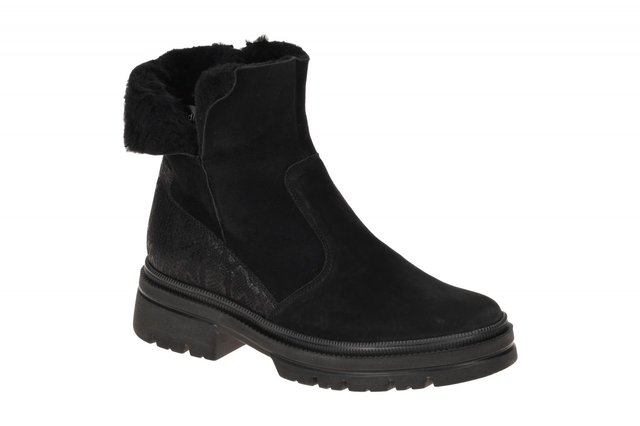 Waldl?ufer 930902 Damen Winterstiefelette schwarz Nubuck Lammfell- Schlangenm...