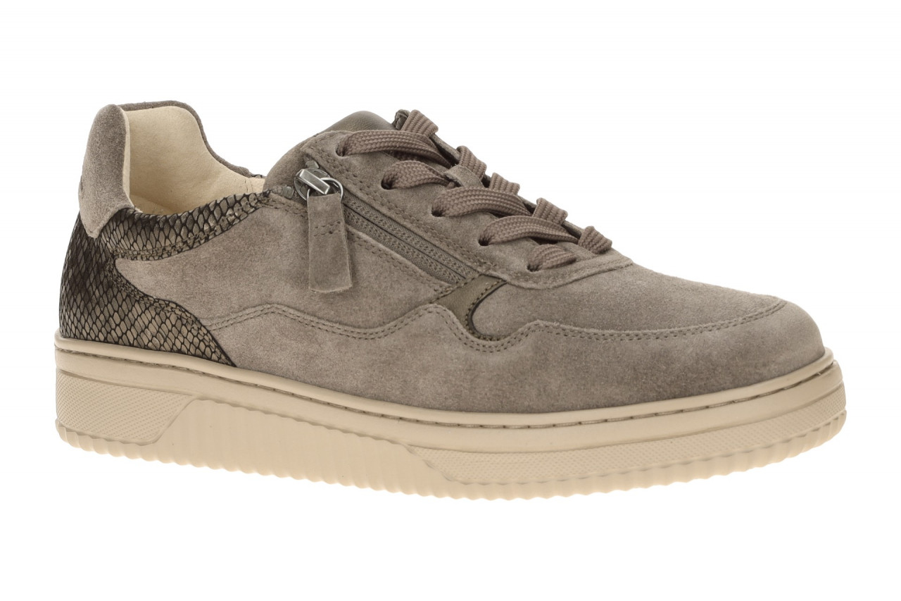 Gabor 6016.01 Damenschuhe Sneaker taupe-grau Rauhleder XL-ExtraLight