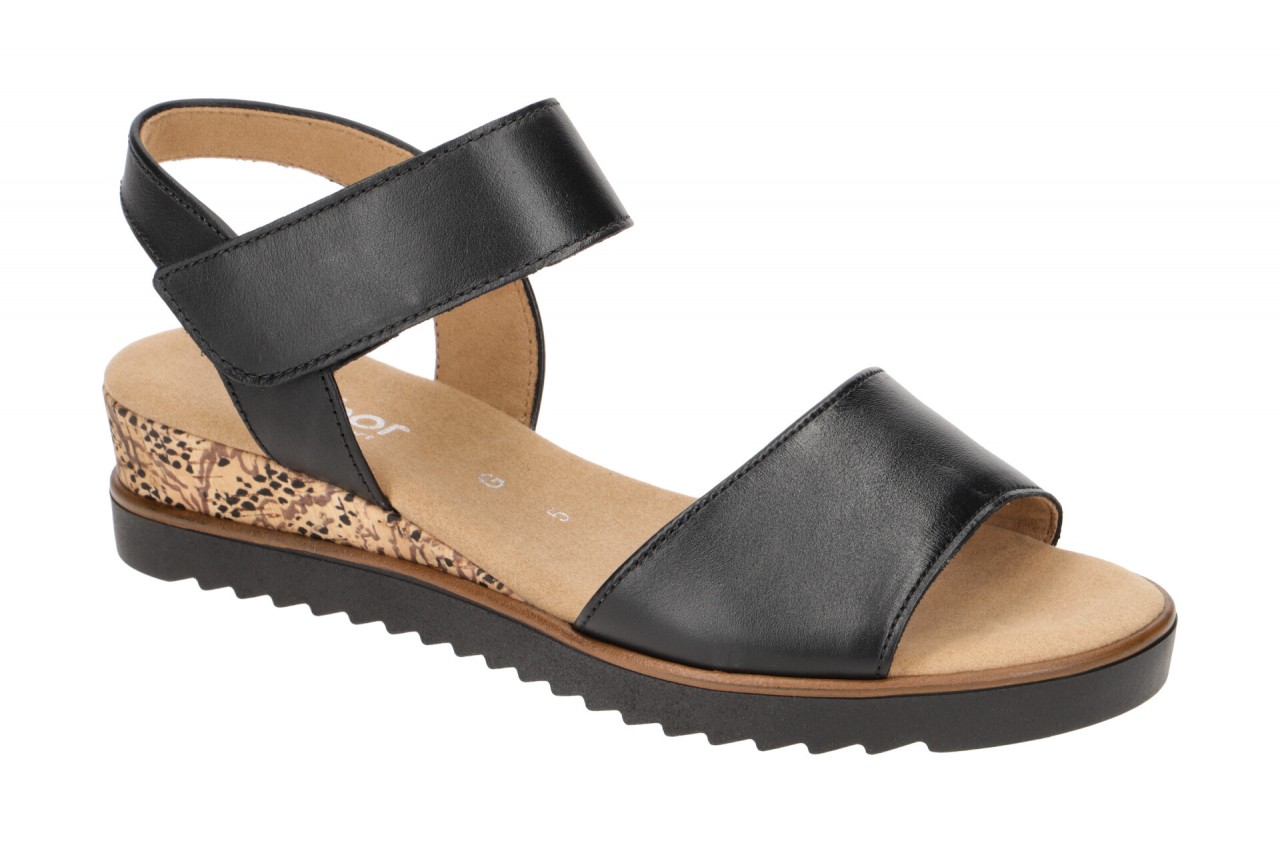 Gabor GENUA 62.750.57 schwarz - Riemchen Sandale f?r Damen