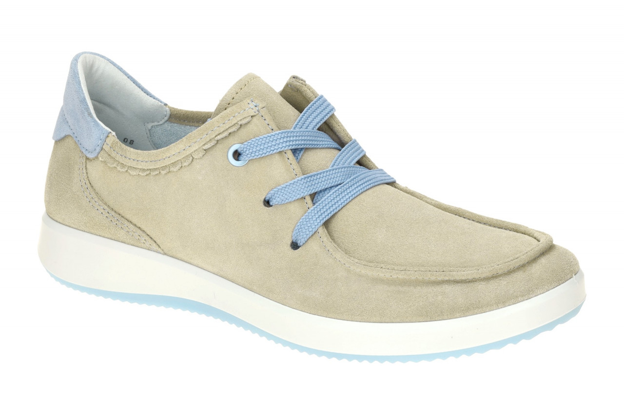 ara 12-23918 08 ROMA bequeme Schn?r-Halbschuhe beige beach/cielo extra weit