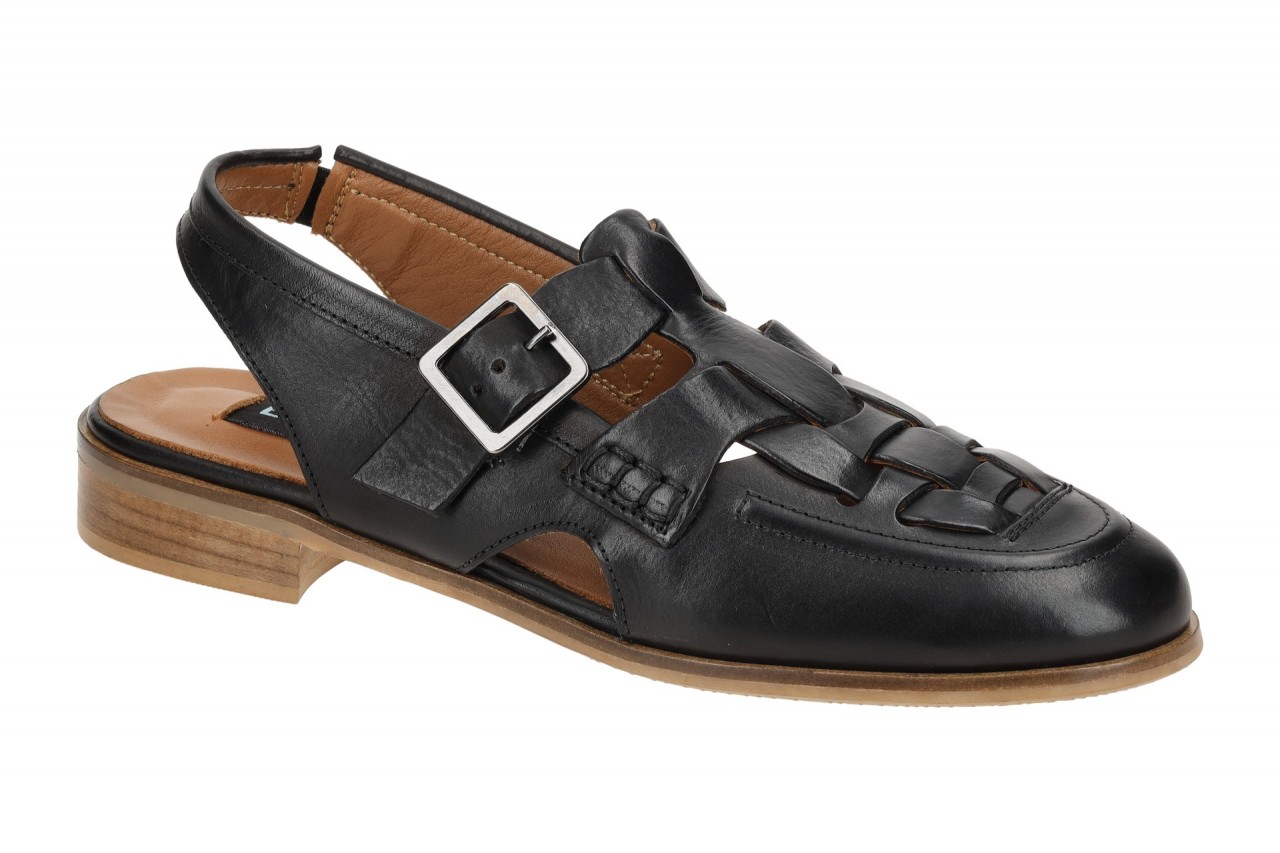 Everybody 30503M2365 SP black AFINA Damen Sandale Echtleder Schwarz Blockabsatz