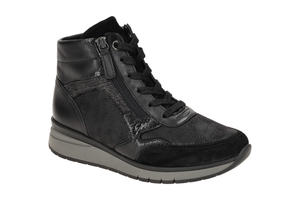 Gabor Damen Stiefeletten 56.708.67 Schwarz anthr Bequeme Komfort Mid Sneaker