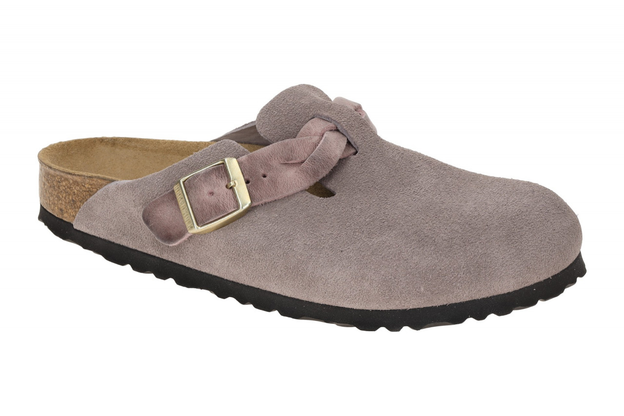 Birkenstock BOSTON BRAIDED 1029122 violett - bequeme Pantolette f?r Damen