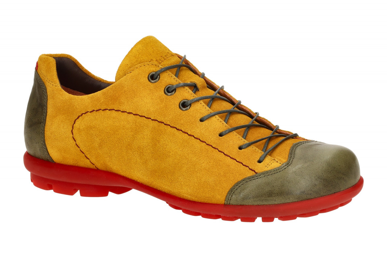 Think 55 - Herren Halbschuhe Gelb safran/kombi, anatomisches Fu?bett, Gummisohle
