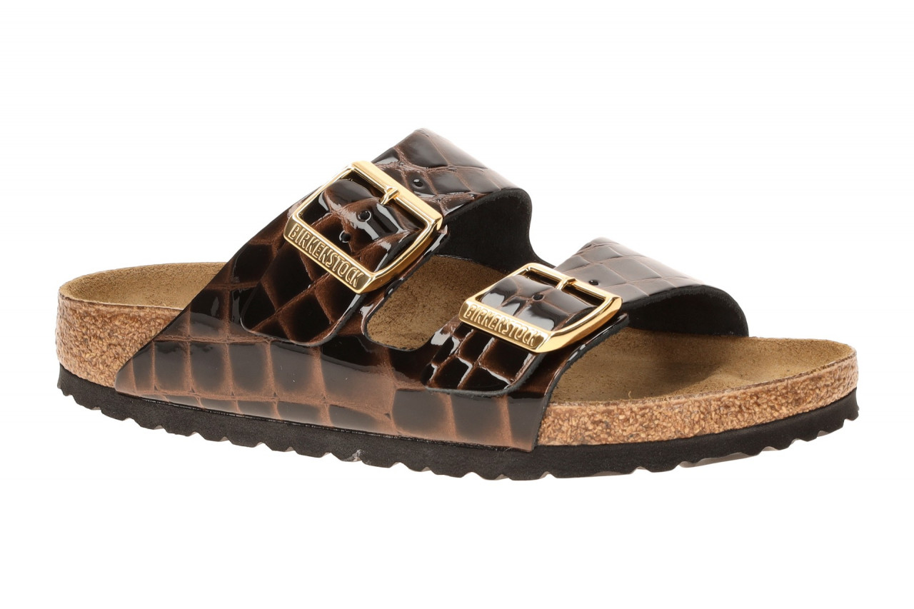 Birkenstock 1032864 BS Arizona Pantoletten Schwarz Echtleder Emboss Leather B...