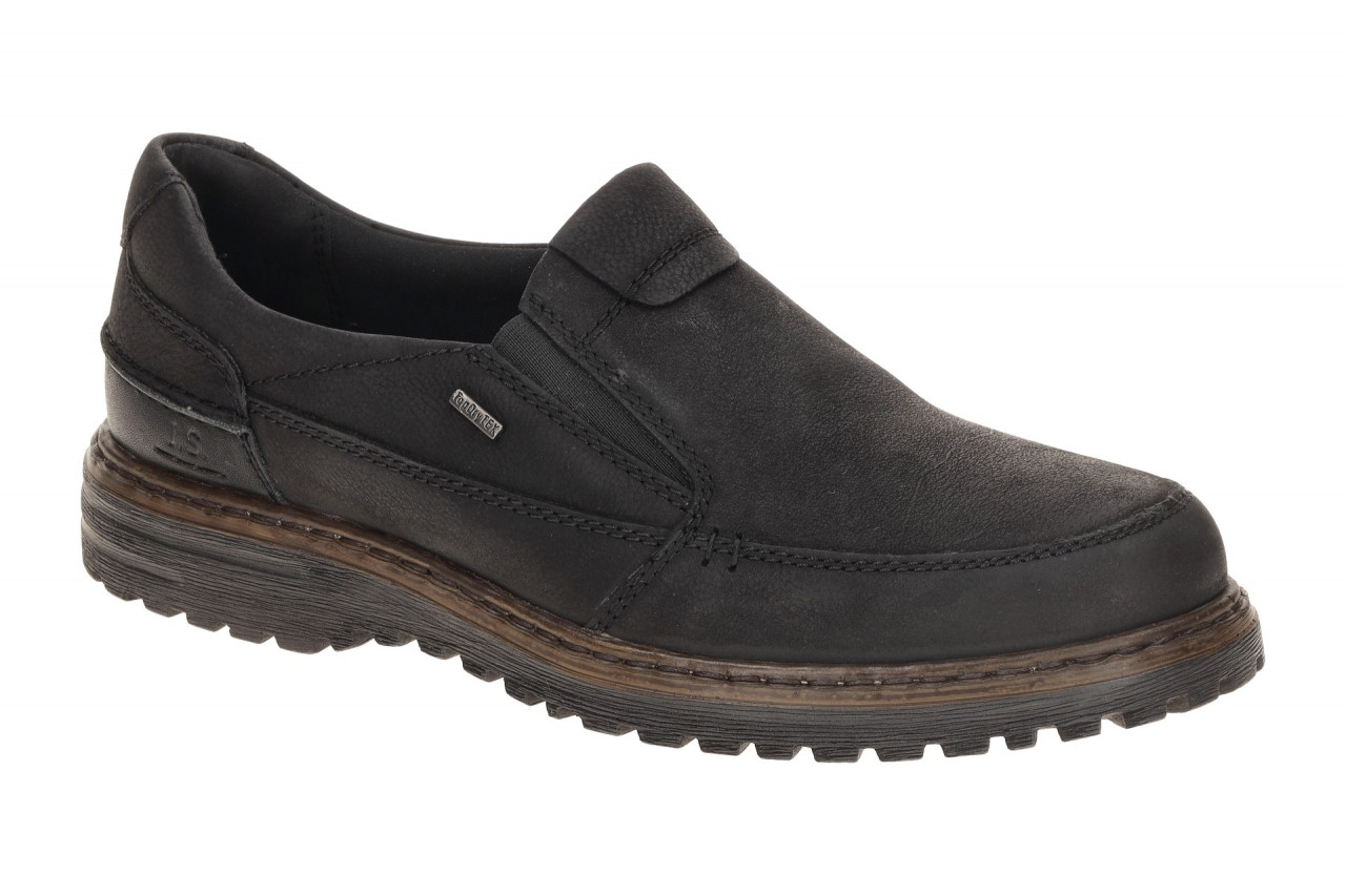 Josef Seibel Herrenschuhe 42960 TE071 100 Schwarz Echtleder Slipper mit wechs...