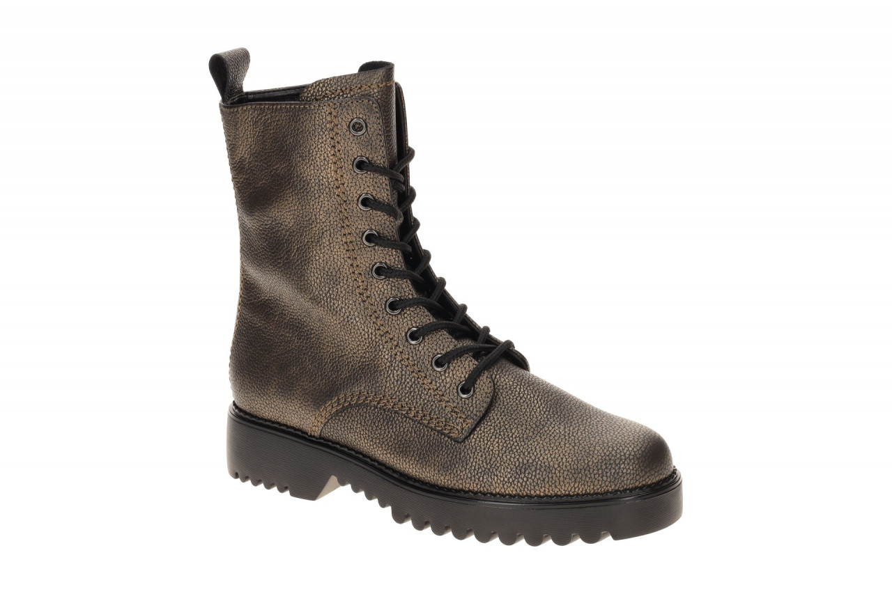 Gabor 72.755 Damen Stiefeletten Braun Bronze LaceUp Boots Blockabsatz