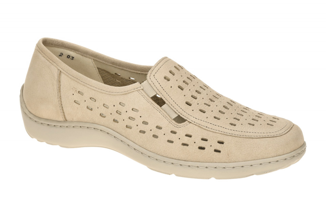 Waldl?ufer 496501 HENNI Beige Slipper Damenschuhe Extra Weit - Echtes Leder b...