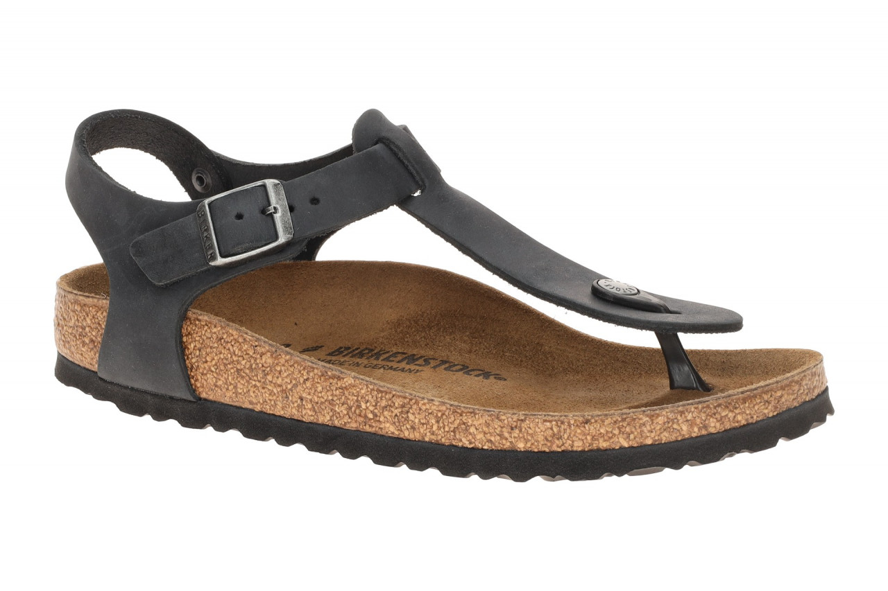 Birkenstock 147113 KAIRO BS Damen Zehentrenner Sandale Schwarz Waxy Leather