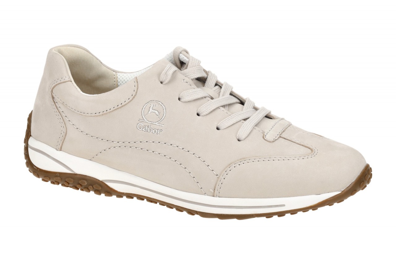 Gabor 86.385.31 Beige Puder Damen Schn?rhalbschuhe Comfort-fit Echtleder
