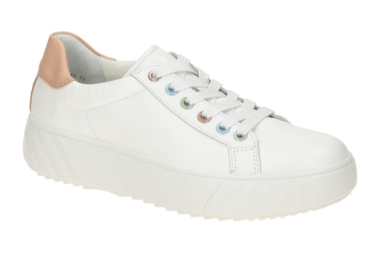 ara 12-46523 Damen Halbschuhe Wei?/Apricot Glattleder - Plateau Sneaker beque...