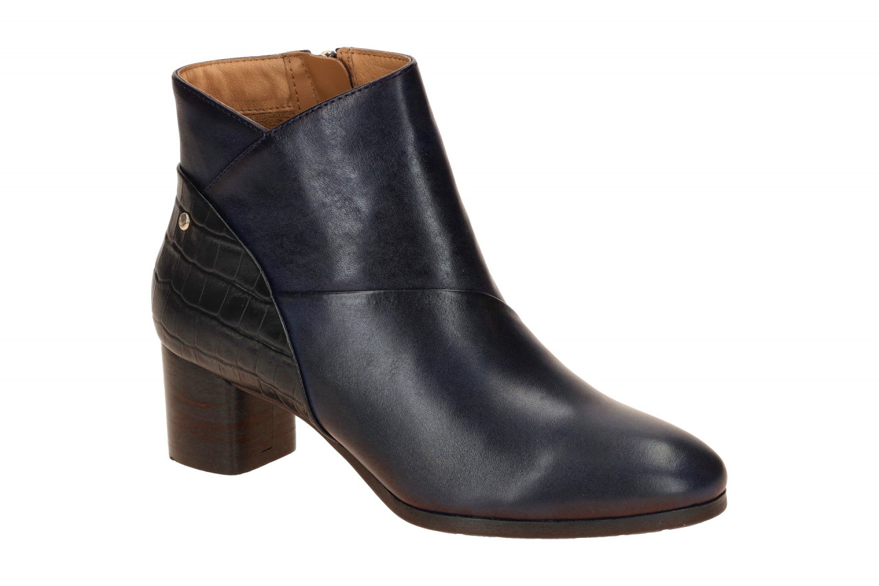 Pikolinos W1Z-8575C1 Damen Stiefeletten blau - bequeme Kn?chelhoch Holzabsatz