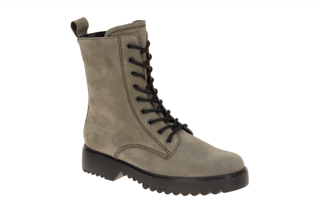 Gabor 72.755 - Damen Stiefeletten Grau Mohair LaceUp Boots