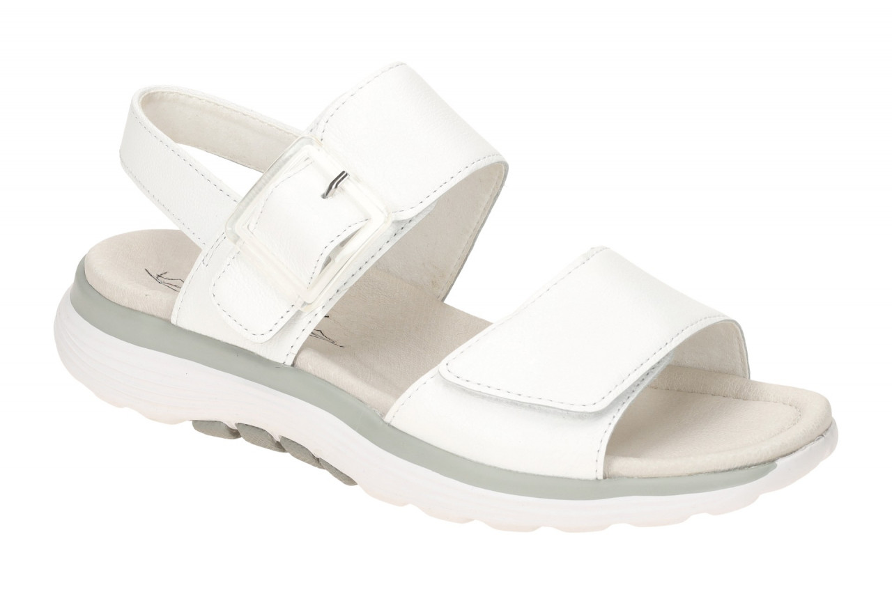 Gabor Damen Sandale 46.814.50 ROLLINGSOFT Wei? Echtleder Klettverschluss