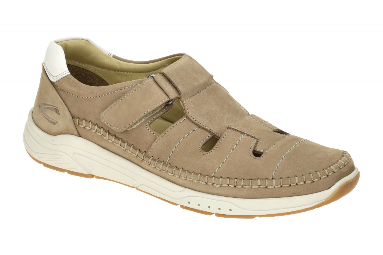 camel active Herrenschuhe FOG 56FGA05-300430 Slipper taupe Nubuk Gummisohle
