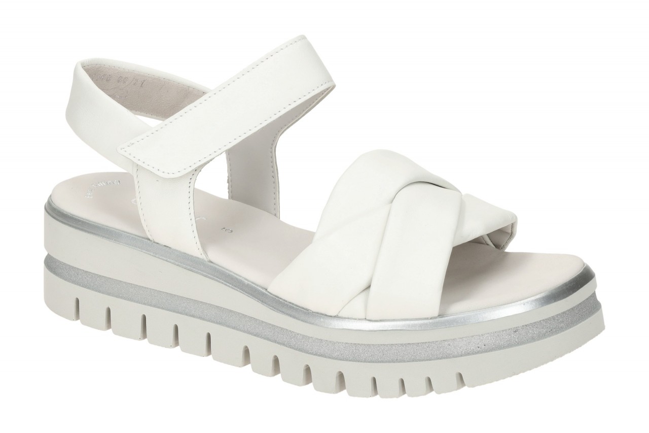 Gabor 44.622 Damen Sandalette Wei? Riemchen Keilabsatz PU-Laufsohle