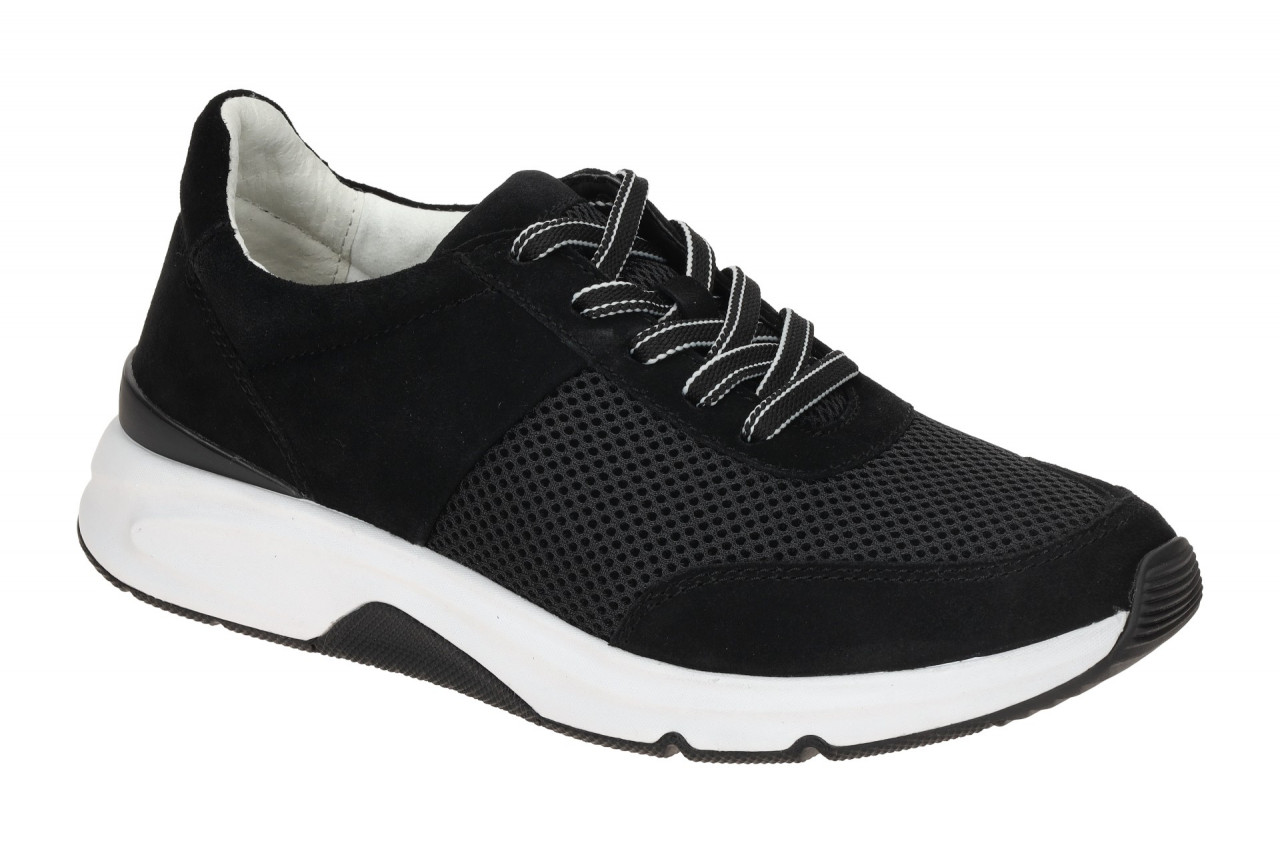 Gabor 86.897.37 ROLLINGSOFT Damenschuhe schwarz sportlich Sneakers