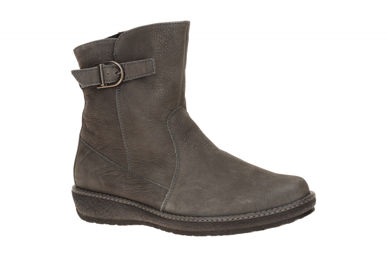Waldl?ufer 533913 HOJA Damen Winterstiefel Grau Carbon Lammfell Luftpolster Weit