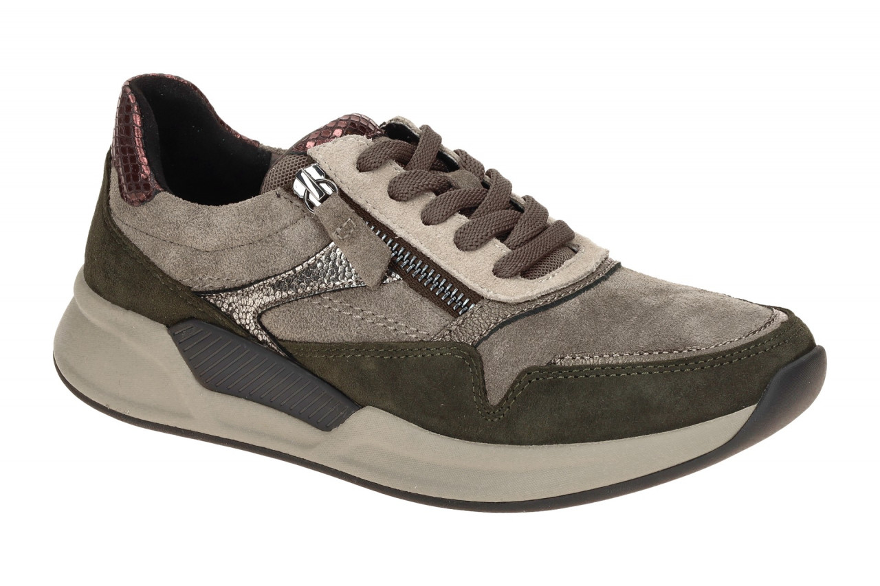 Gabor 76.957.30 ROLLINGSOFT Damen Sneaker Grau Mohair/Sherwood K - Leicht und...