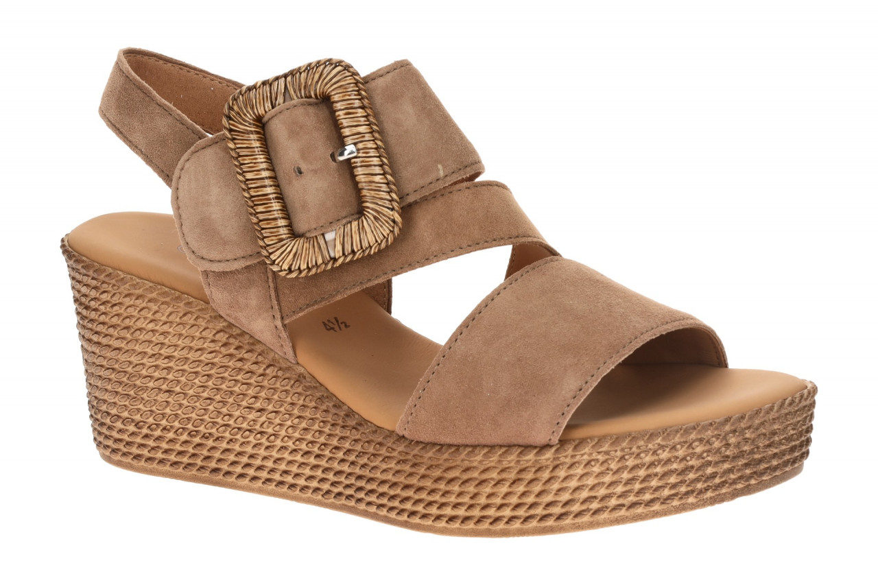 Gabor 84.771 Damen Sandalette Braun Peanut Keilabsatz Riemchen Sandalen