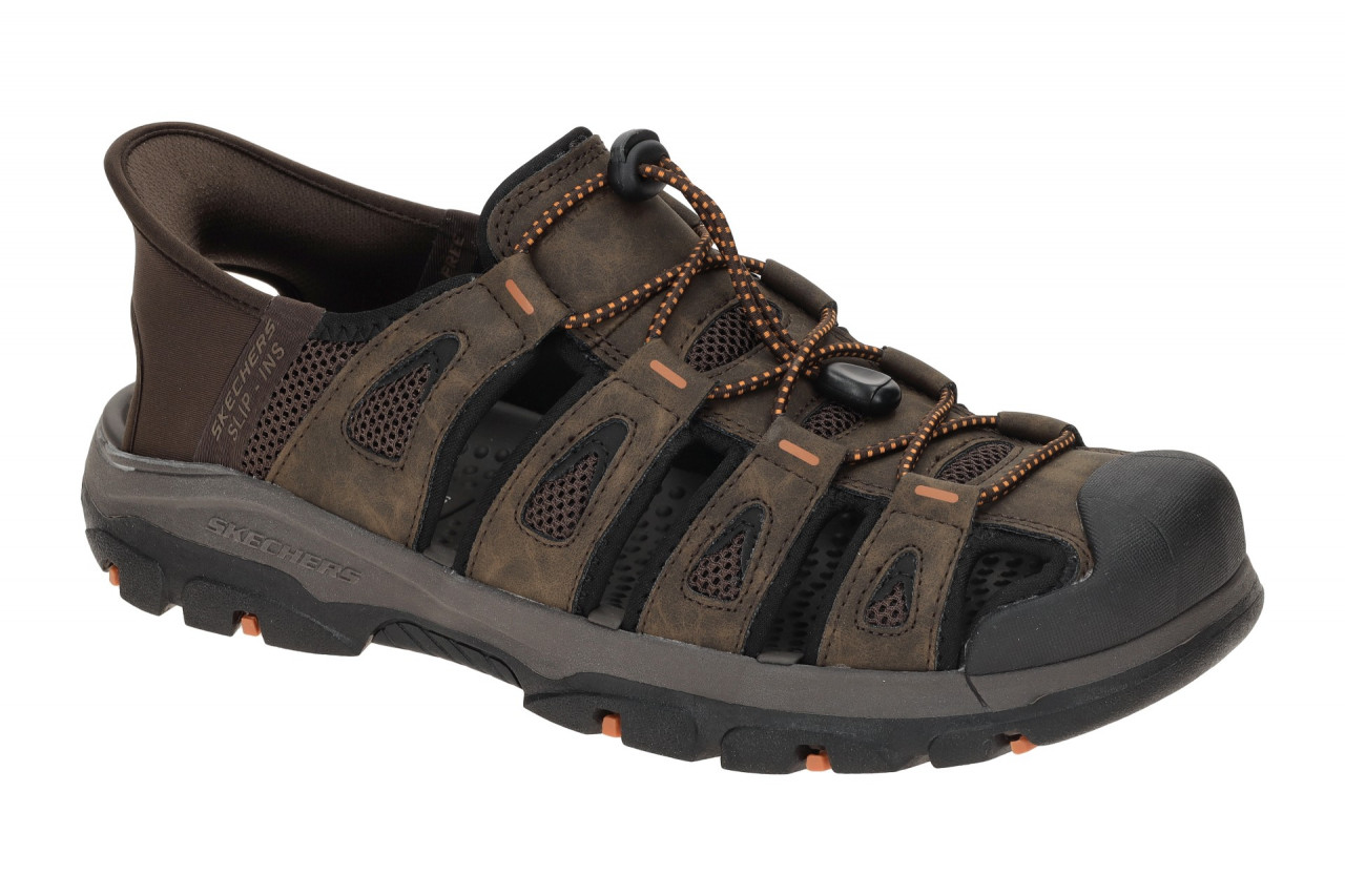 Skechers TRESMEN 205187 CHOC dunkel-braun - Trekkingsandale f?r Herren